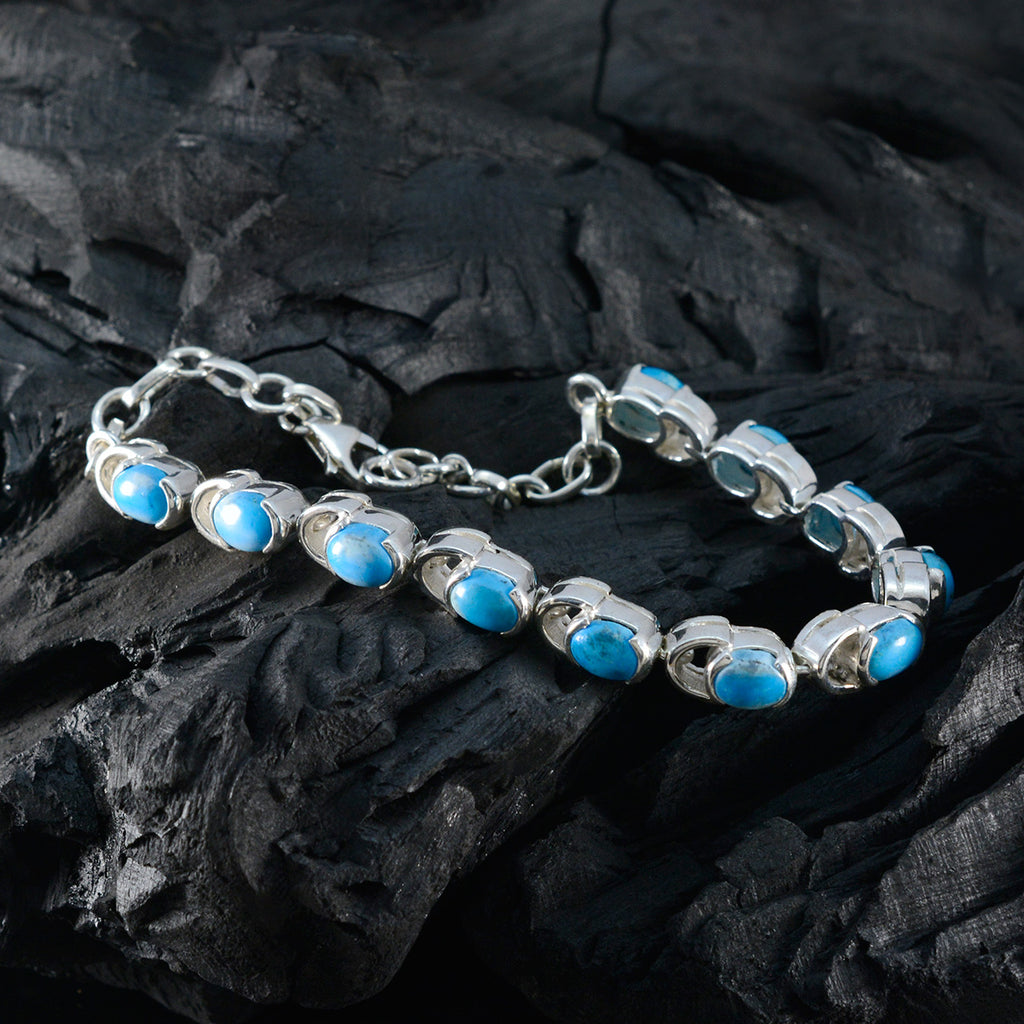 Turquoise Bee Day Tiny Turquoise Sterling Silver Tennis Bracelet