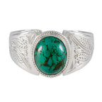 Turquoise Book Day Chunky Blue 925 Silver Cuff Bracelet