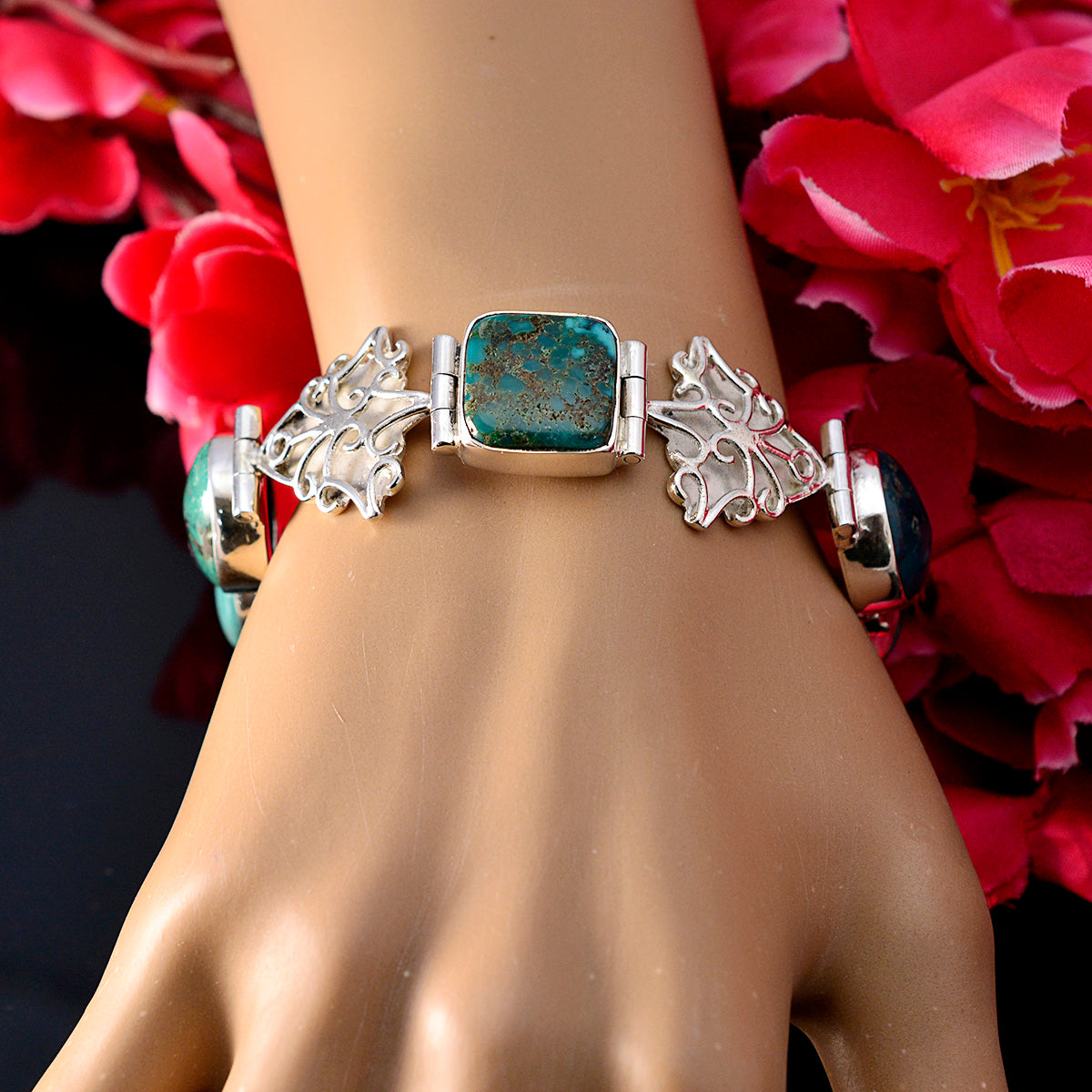 Turquoise Cleanup Day Versatile Turquoise 925 Silver Links Bracelet