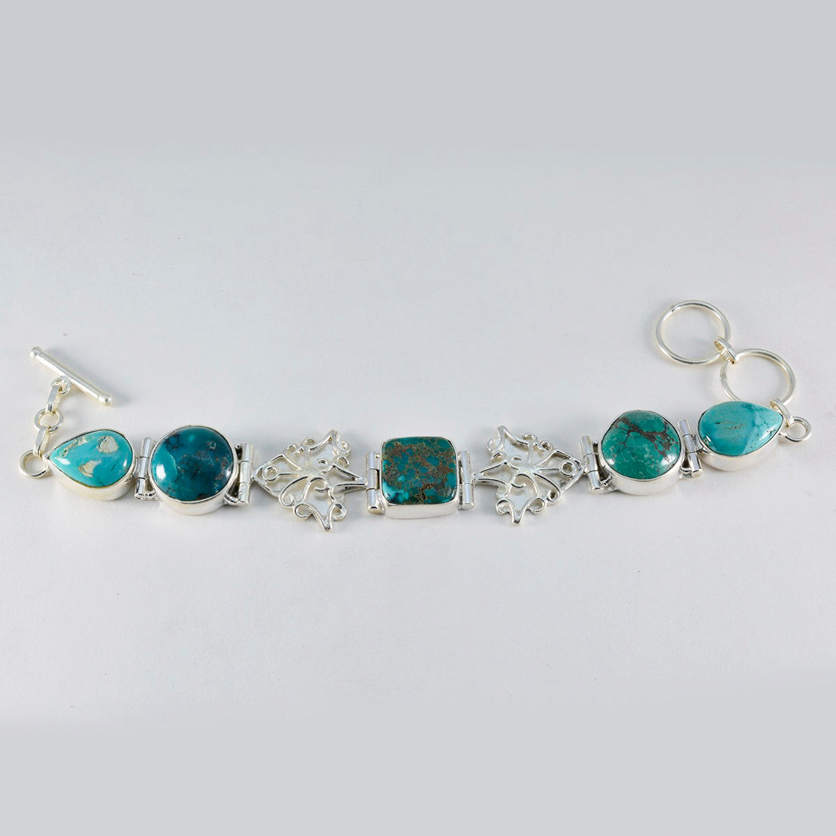 Turquoise Cleanup Day Versatile Turquoise 925 Silver Links Bracelet