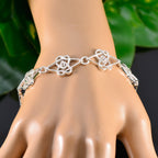 White CZ Environment Day Featherlight White 92.5 Silver Links Bracelet