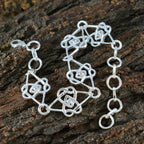 White CZ Environment Day Featherlight White 92.5 Silver Links Bracelet