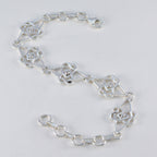White CZ Environment Day Featherlight White 92.5 Silver Links Bracelet