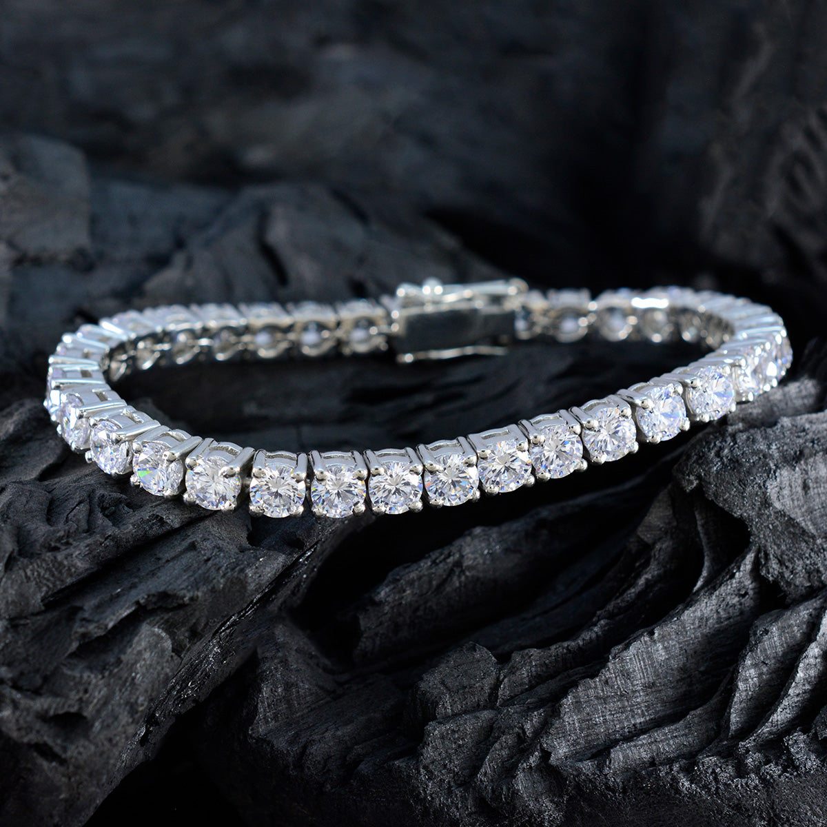 White CZ Fair Trade Day Versatile White Silver Tennis Bracelet