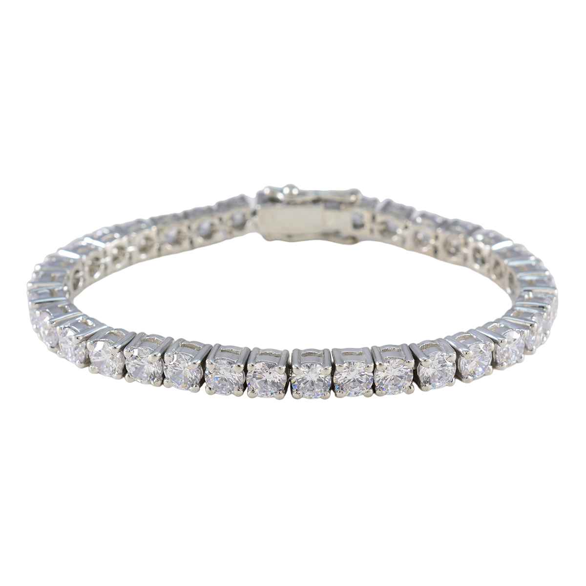 White CZ Fair Trade Day Versatile White Silver Tennis Bracelet Главное изображение товара