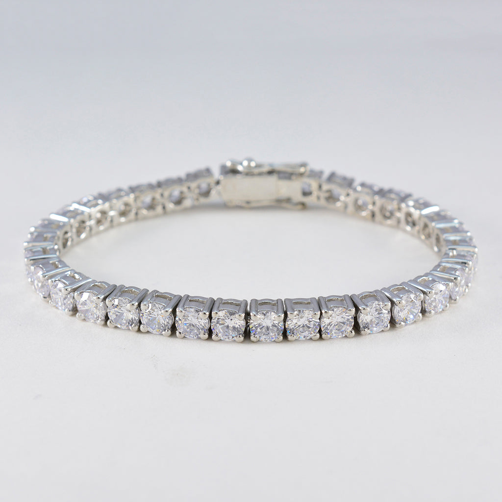 White CZ Fair Trade Day Versatile White Silver Tennis Bracelet