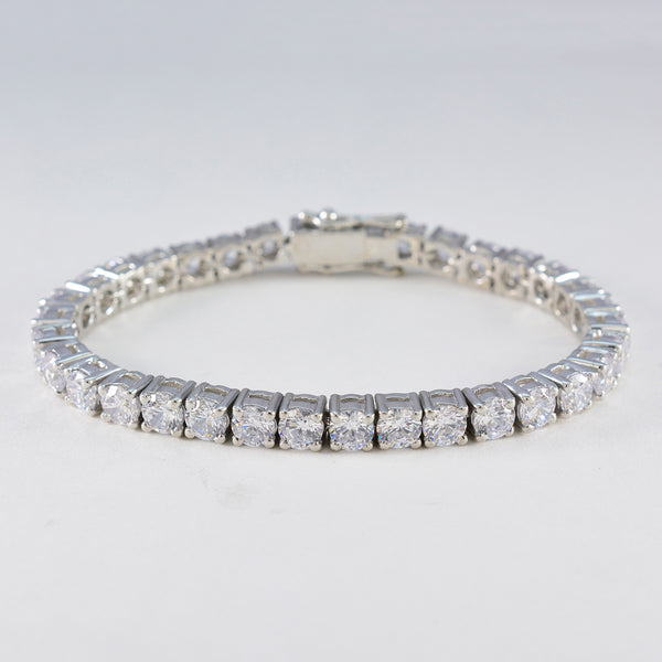 White CZ Fair Trade Day Versatile White Silver Tennis Bracelet