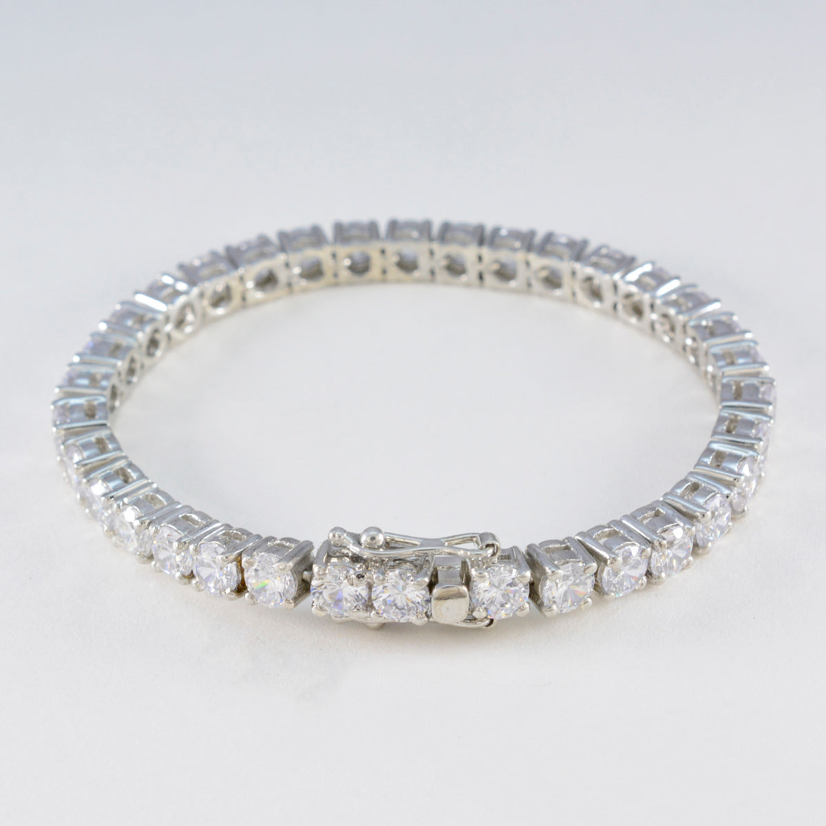 White CZ Fair Trade Day Versatile White Silver Tennis Bracelet