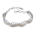 White CZ Gemstone Day Versatile White 925 Silver Tennis Bracelet