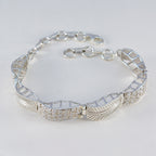 White CZ Gemstone Day Versatile White 925 Silver Tennis Bracelet