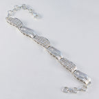 White CZ Gemstone Day Versatile White 925 Silver Tennis Bracelet