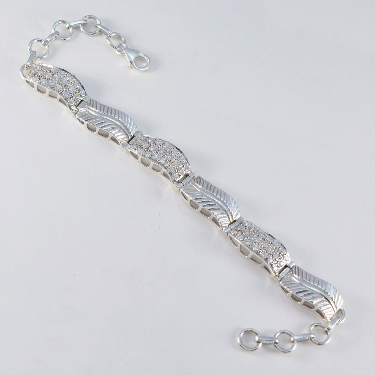 White CZ Gemstone Day Versatile White 925 Silver Tennis Bracelet