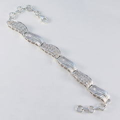 White CZ Gemstone Day Versatile White 925 Silver Tennis Bracelet