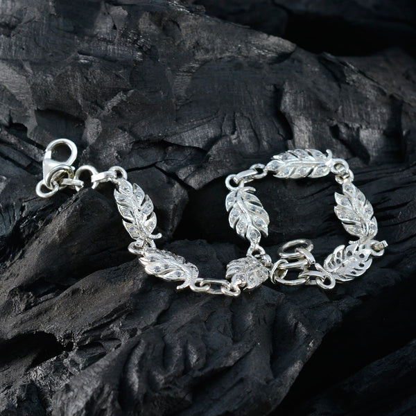 White CZ Gin Day Elegant White Silver Links Bracelet