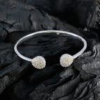 White CZ Jewelry Day Featherlight White 925 Silver Bangle Bracelet