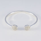 White CZ Jewelry Day Featherlight White 925 Silver Bangle Bracelet