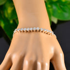 White CZ Nutella Day Whisper-thin White Sterling Silver Tennis Bracelet