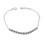 White CZ Nutella Day Whisper-thin White Sterling Silver Tennis Bracelet
