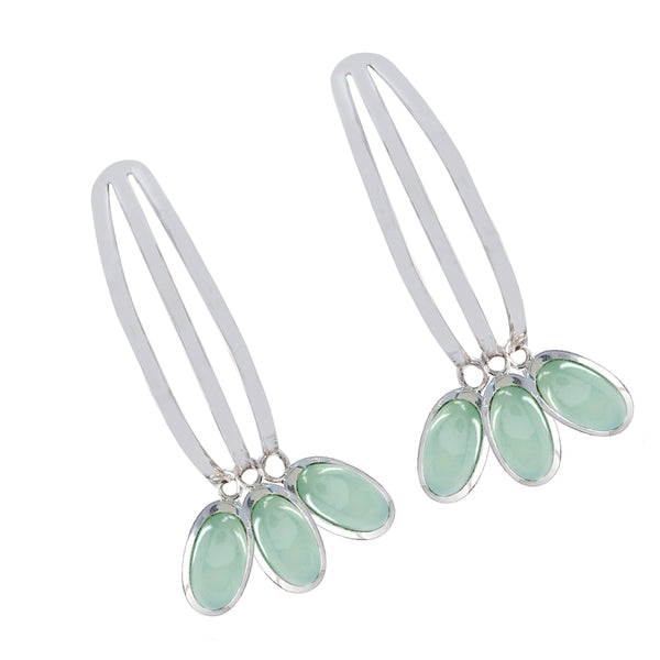 Aqua-Chalcedony-American-Natalia-multiple-Stud-Green-925-Silver-Earring