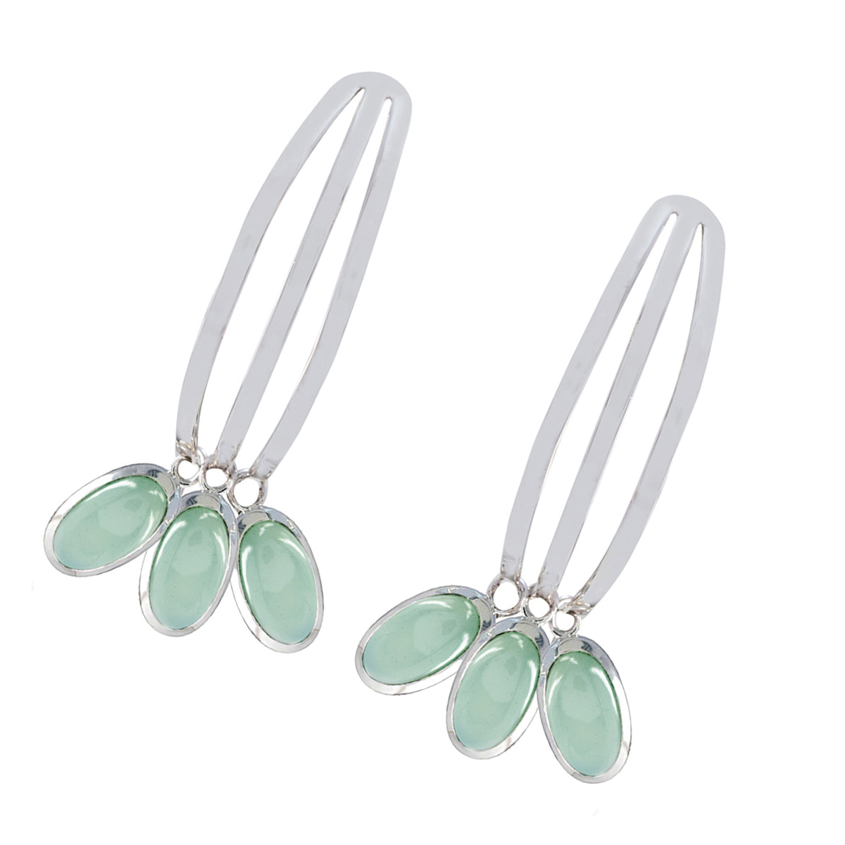 Aqua-Chalcedony-American-Natalia-multiple-Stud-Green-925-Silver-Earring