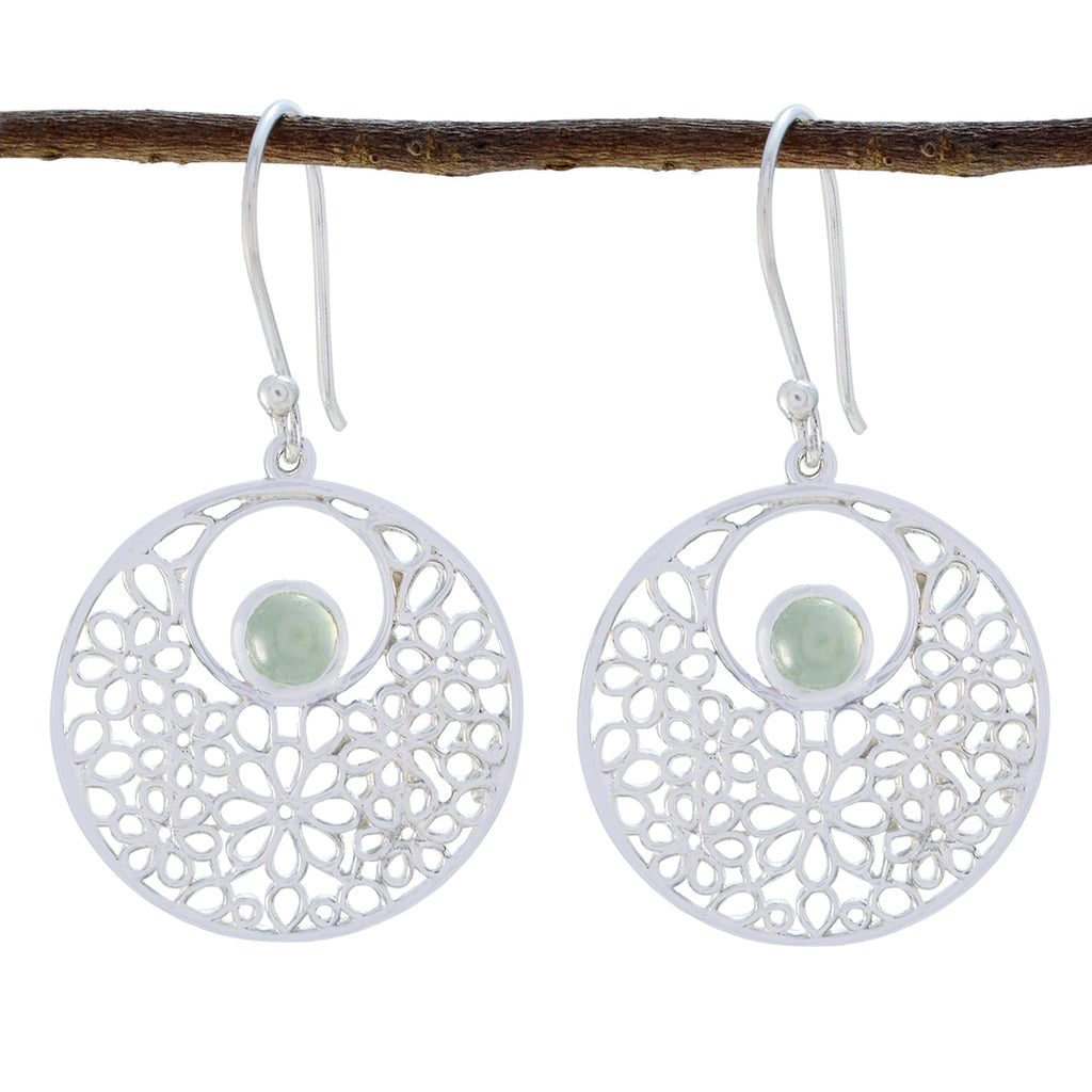 Aqua-Chalcedony-Australian-Riley-Solitaire-Dangle-Green-Sterling-Silver-Earring