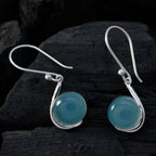 Aqua-Chalcedony-Spanish-Sarah-Solitaire-Dangle-Green-925-Sterling-Silver-Earring