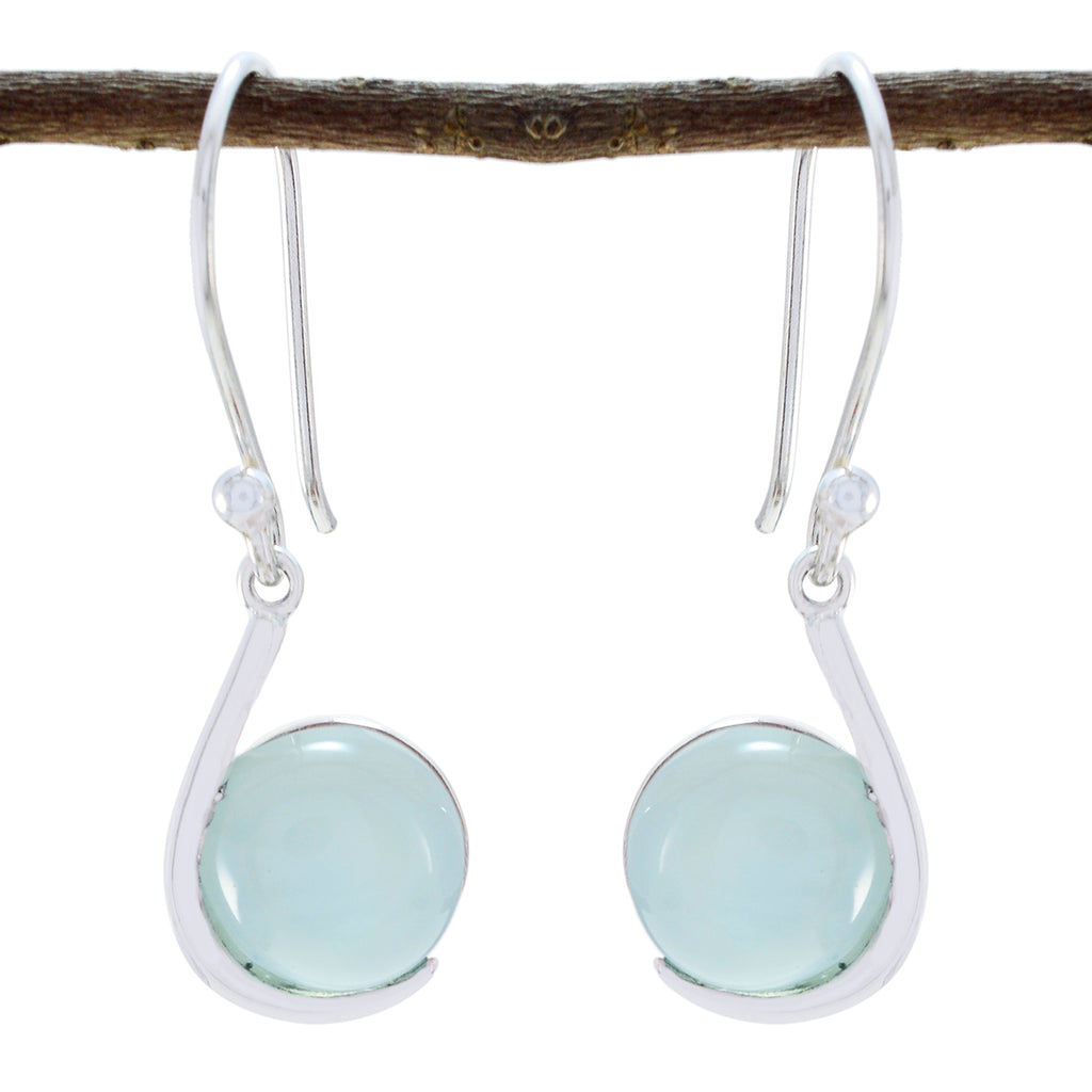 Aqua-Chalcedony-Spanish-Sarah-Solitaire-Dangle-Green-925-Sterling-Silver-Earring
