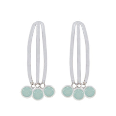 Aqua-Chalcedony-Turkish-Milagros-multiple-Stud-Green-Sterling-Silver-Earring