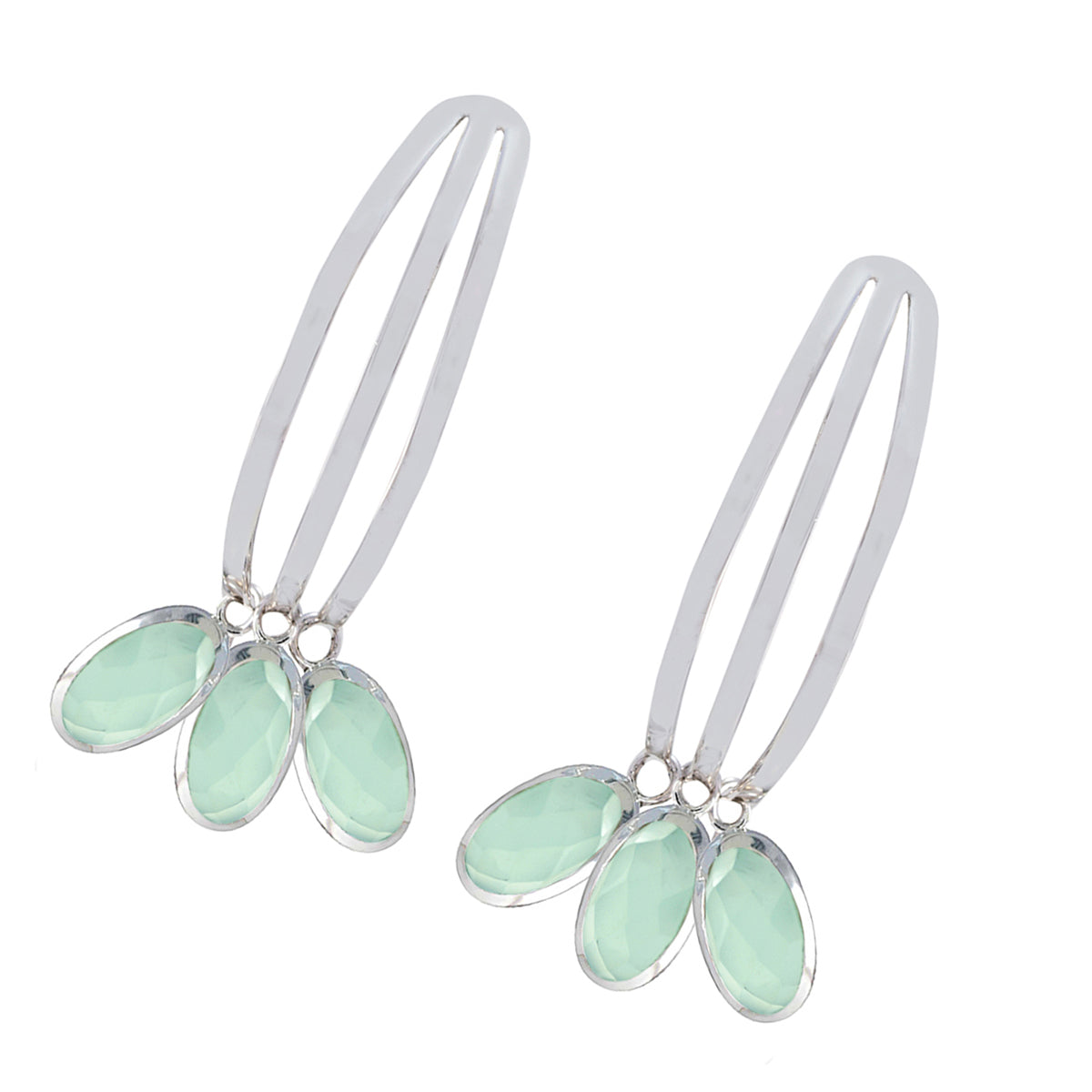 Aqua-Chalcedony-Japanese-Noelia-multiple-Stud-Green-925-Sterling-Silver-Earring