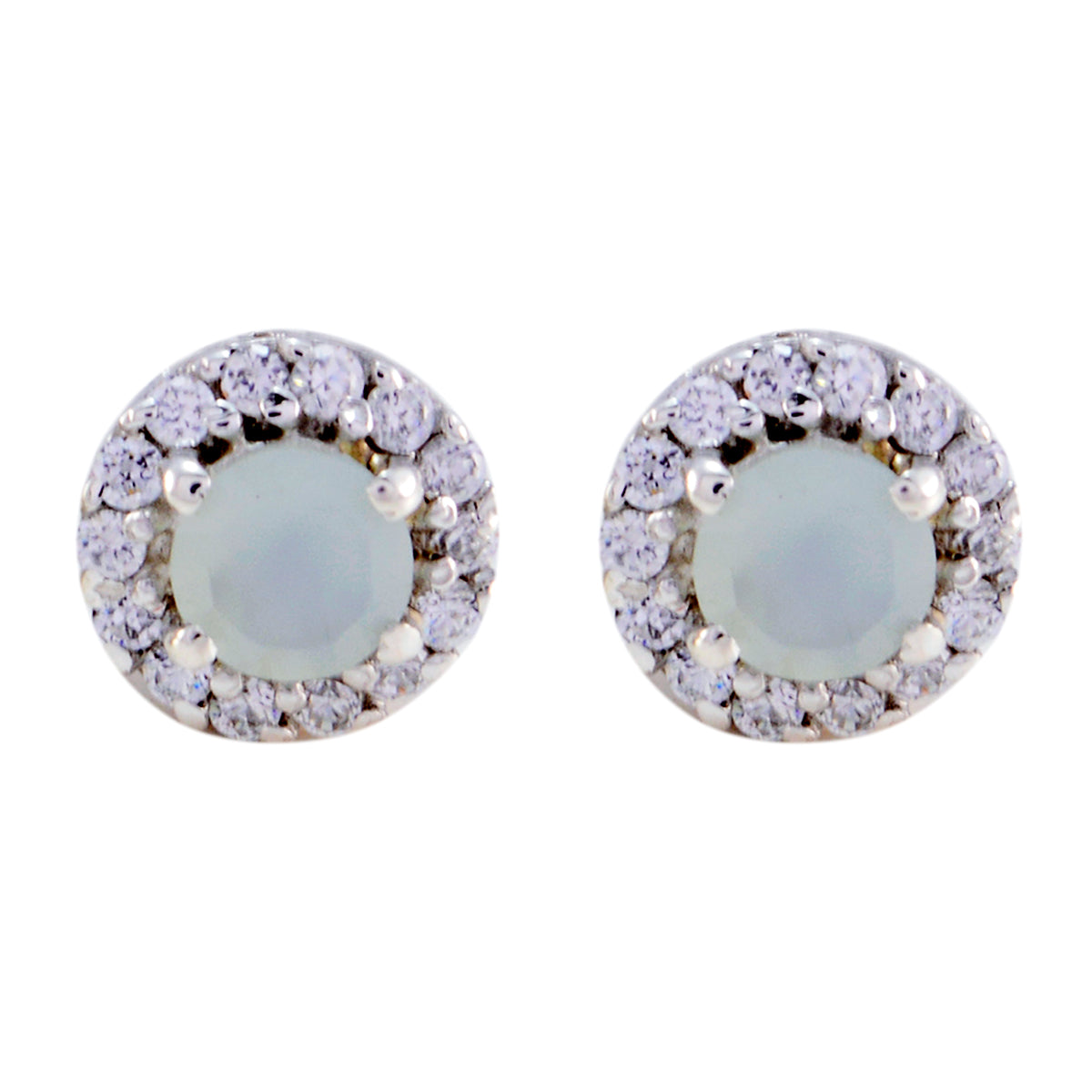 Aqua-Chalcedony-German-Skylar-multiple-Stud-Green-Silver-Earring
