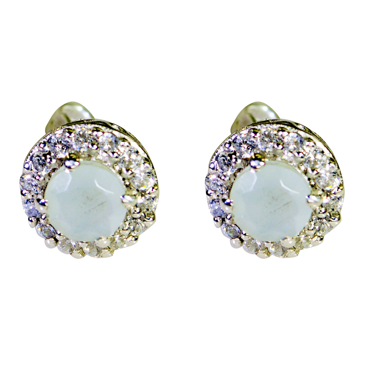Aqua-Chalcedony-German-Skylar-multiple-Stud-Green-Silver-Earring