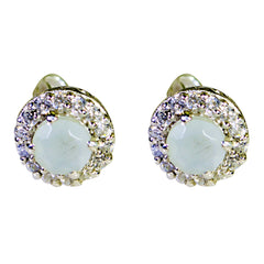 Aqua-Chalcedony-German-Skylar-multiple-Stud-Green-Silver-Earring