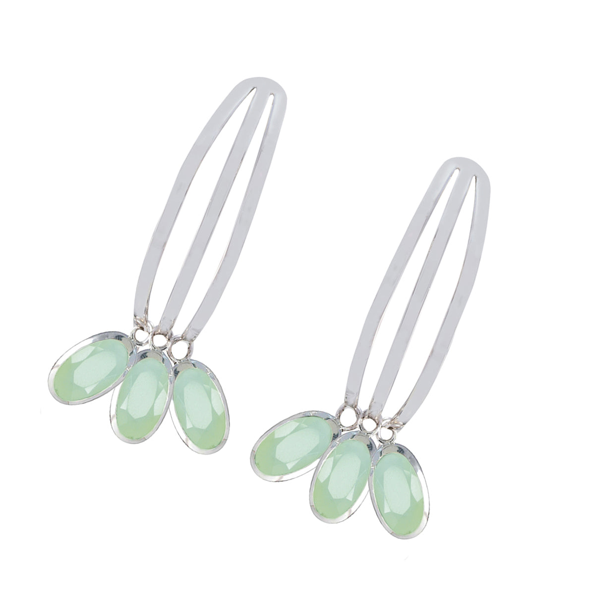 Aqua-Chalcedony-American-Paula-multiple-Stud-Green-Sterling-Silver-Earring