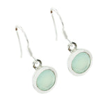 Aqua-Chalcedony-African-Sofia-Solitaire-Dangle-Green-Sterling-Silver-Earring