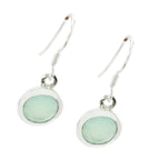 Aqua-Chalcedony-African-Sofia-Solitaire-Dangle-Green-Sterling-Silver-Earring