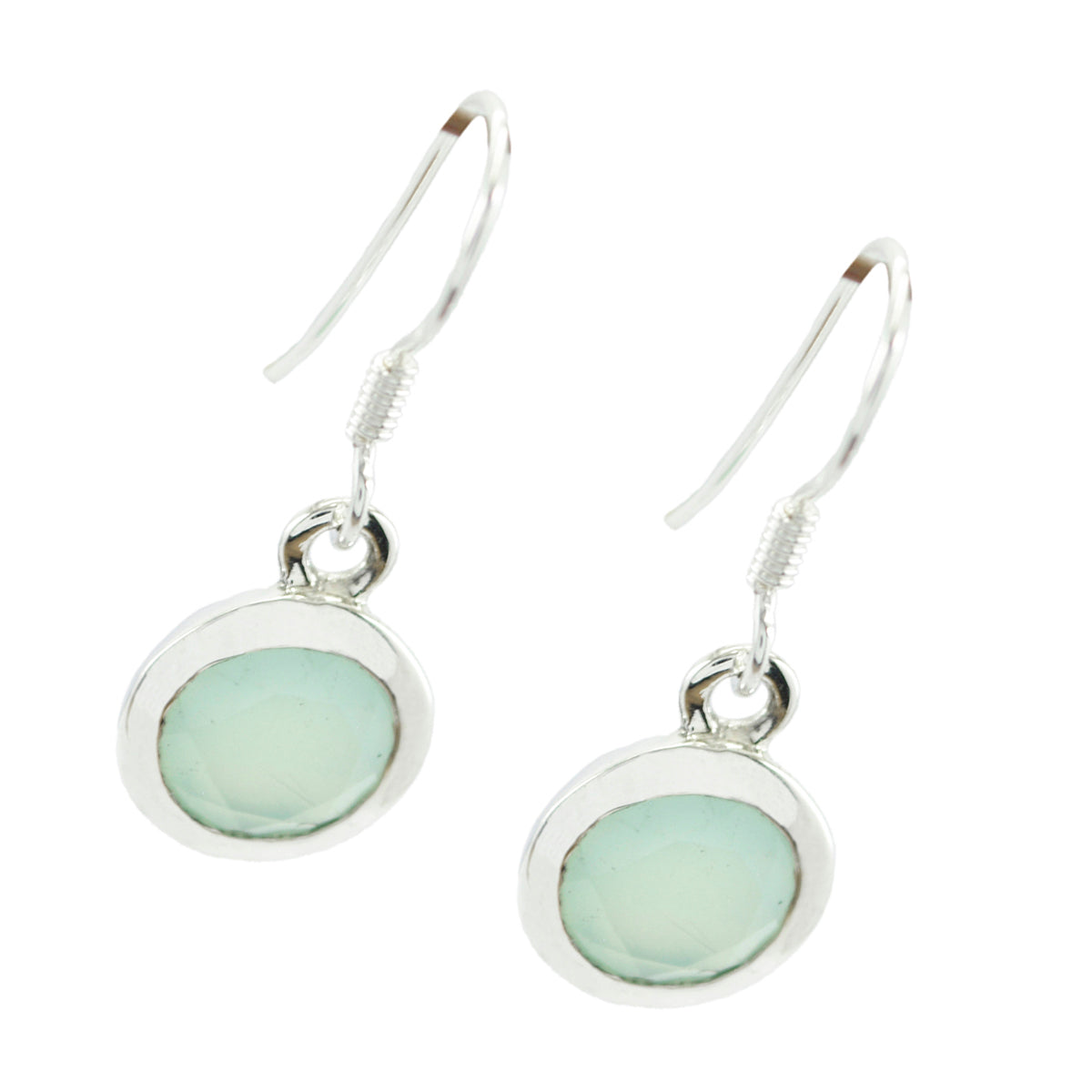 Aqua-Chalcedony-African-Sofia-Solitaire-Dangle-Green-Sterling-Silver-Earring