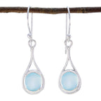 Aqua-Chalcedony-Moroccan-Stella-Solitaire-Dangle-Green-925-Silver-Earring
