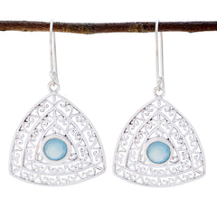 Aqua-Chalcedony-Egyptian-Teresa-Solitaire-Dangle-Green-92.5-Silver-Earring