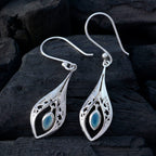 Aqua-Chalcedony-Korean-Victoria-Solitaire-Dangle-Green-Sterling-Silver-Earring
