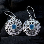 Chalcedony-Japanese-Lucia-Solitaire-Dangle-Blue-Sterling-Silver-Earring