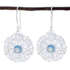 Chalcedony-Japanese-Lucia-Solitaire-Dangle-Blue-Sterling-Silver-Earring