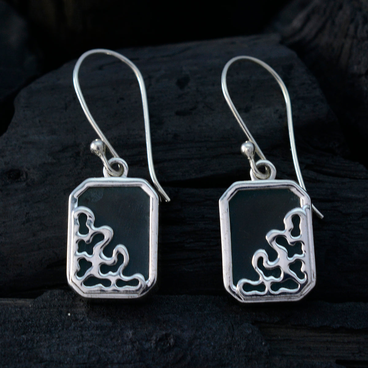 Chalcedony-Egyptian-Zoe-Solitaire-Dangle-Blue-925-Silver-Earring