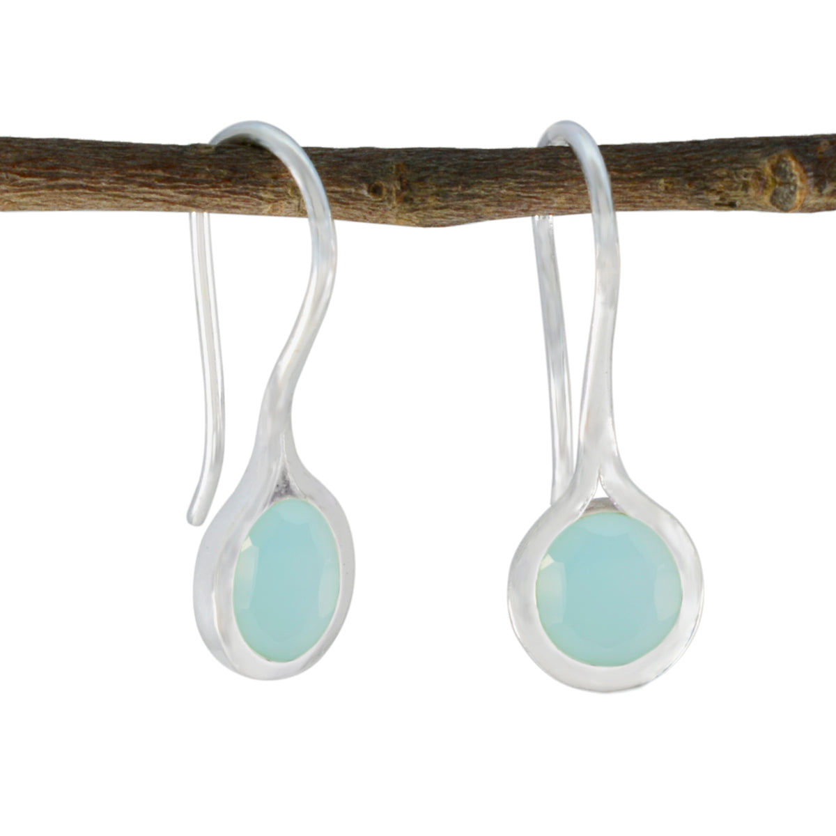 Aqua-Chalcedony-Russian-Teresa-Solitaire-Dangle-Green-925-Silver-Earring