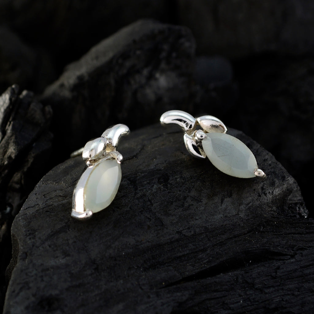 Aqua-Chalcedony-Turkish-Yasmin-Solitaire-Stud-Green-925-Sterling-Silver-Earring