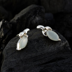 Aqua-Chalcedony-Turkish-Yasmin-Solitaire-Stud-Green-925-Sterling-Silver-Earring