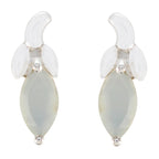 Aqua-Chalcedony-Turkish-Yasmin-Solitaire-Stud-Green-925-Sterling-Silver-Earring