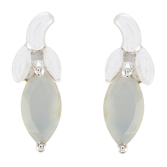 Aqua-Chalcedony-Turkish-Yasmin-Solitaire-Stud-Green-925-Sterling-Silver-Earring