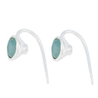 Aqua-Chalcedony-Middle-Eastern-Zoe-Solitaire-Stud-Green-92.5-Silver-Earring