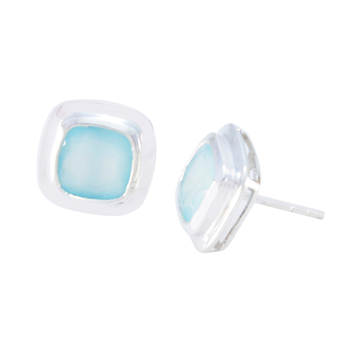 Aqua-Chalcedony-Mexican-Zoey-Solitaire-Stud-Green-Silver-Earring