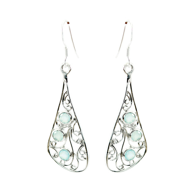 Aqua-Chalcedony-Australian-Aiko-multiple-Dangle-Green-925-Sterling-Silver-Earring